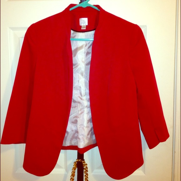 Red Lauren Conrad blazer