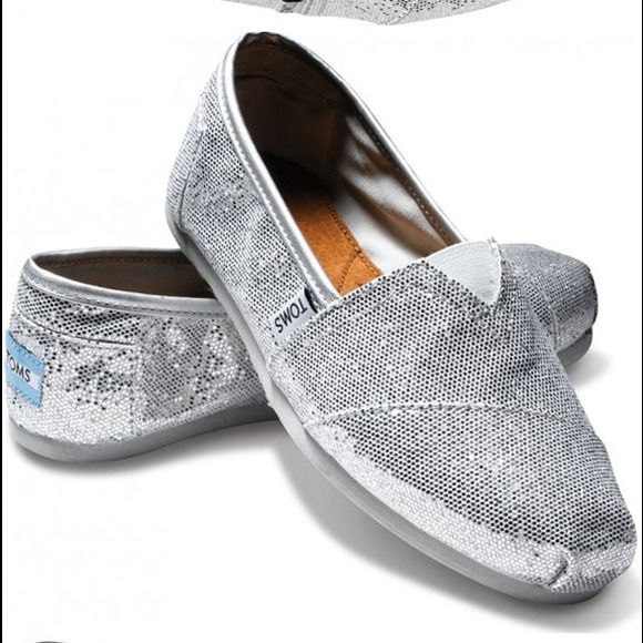 TOMS Silver Glitter Classics
