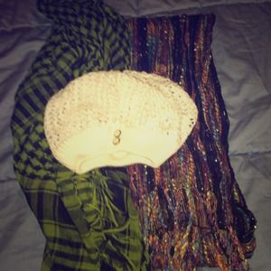 Bundle pack...two scarves and knitted hat