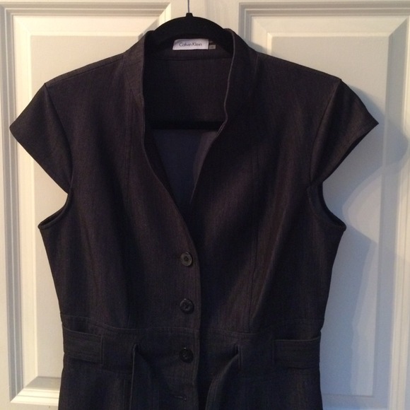 Calvin Klein Denim Button front Dress - Picture 2 of 4