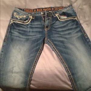 Mens Rock revival denim jeans