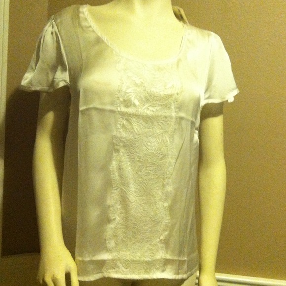 NWT white silk blouse
