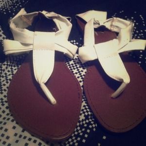 Simple yet elegant white sandals