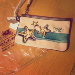 Coach Starfish Wristlet NWT