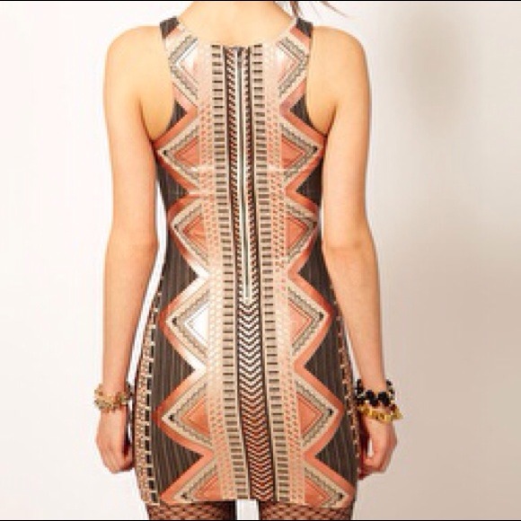 ASOS Aztec bodycon dress. Tribal pattern dress - Picture 2 of 3