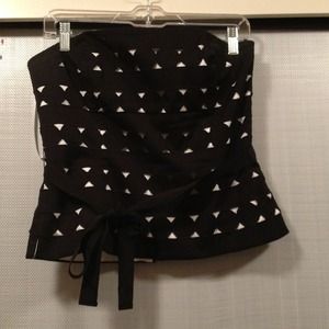 White House Black Market black & White corset