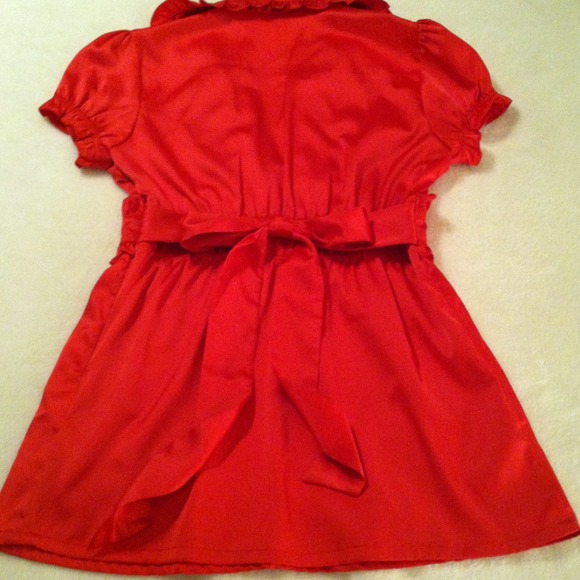 Deep Salmon Colored Blouse - Picture 2 of 3