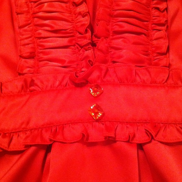 Deep Salmon Colored Blouse - Picture 3 of 3