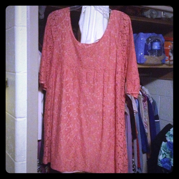 Pink lace dress