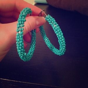 Turquoise beaded earrings