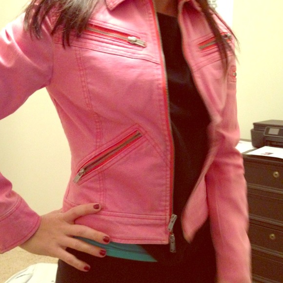 Express Jackets & Blazers - Pink express denim jacket