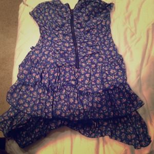Flower sundress. Strapless size medium