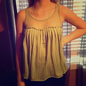 *BUNDLE* light green top/ dark blue button up