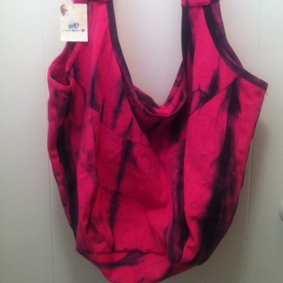 Large Fuchsia Tye Dyed Totally Boho Purse/Bag✌ - Picture 2 of 4