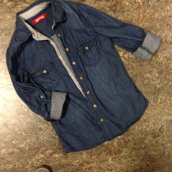 SOLD --- Denim Chambray Shirt - Picture 2 of 4