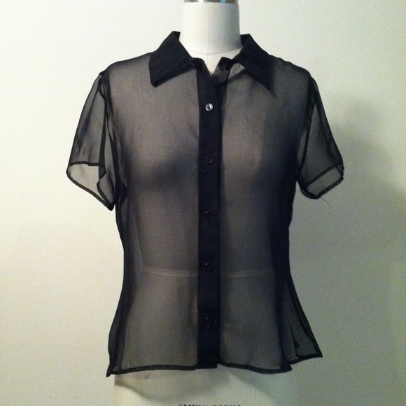 Tops - Sheer Black Top