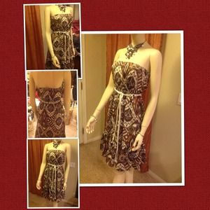 Mind Code Strapless dress