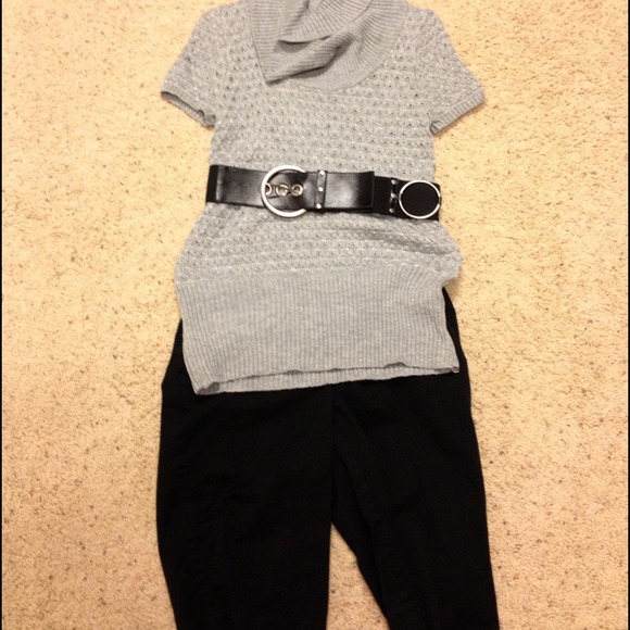 Plain black knee length shorts