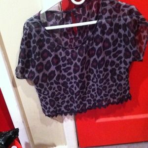Material girl leopard top! Size small