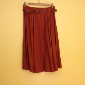 Midi skirt with belt NWT size L