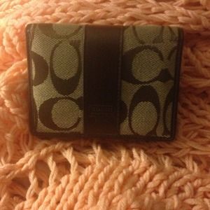 Really cute brown and mocha Coach wallet!