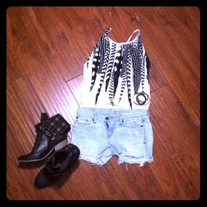 Feather racerback top