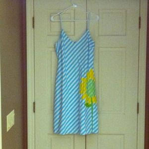 **SOLD**Blue Stripe Lilly Pulitzer Sunflower Dress