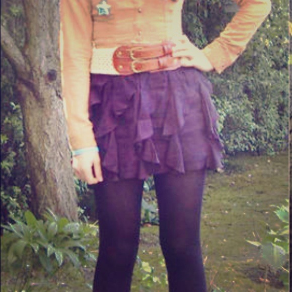 ✖✖SOLD✖✖Free People Black Elastic Ruffle Skirt XS