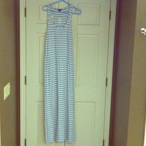 Gap Grey & White dress.  Blue, back & grey dress.