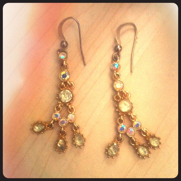 SOLD Paris Ooh lalala Gold Dangles