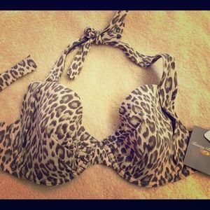 Retro Tommy Bahama Cheetah Print Bikini Top