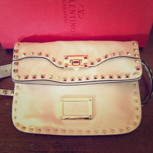 SOLD Valentino rockstud off white purse