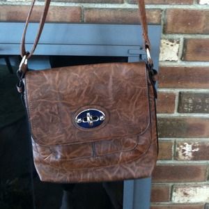 Leather shoulder purse
