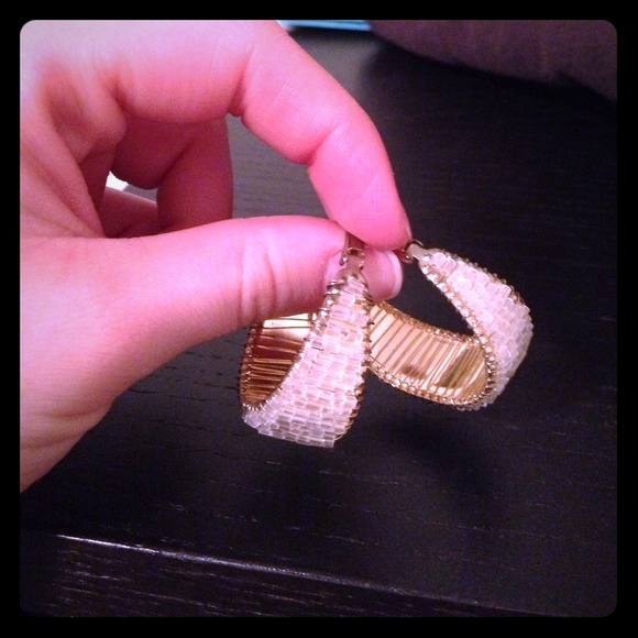 Ivory Beaded Earrings