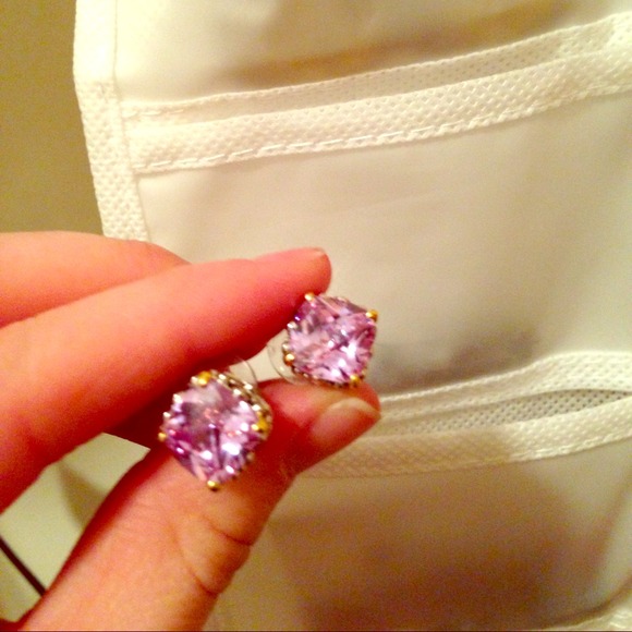 Purple Gem Stud Earrings