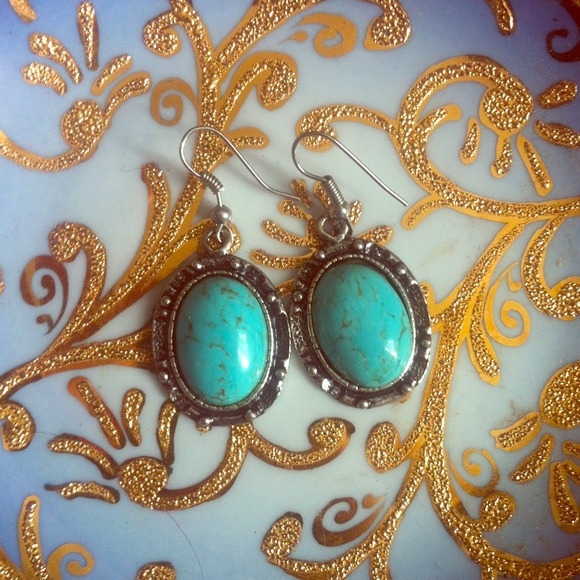 ** sold in bundle ** Real Turquoise Earrings