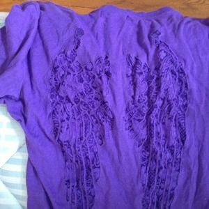 Purple angel wing shirt