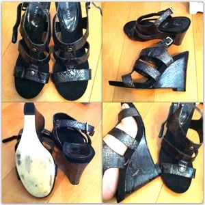 Only Used once Nine West wedges. Size 10.
