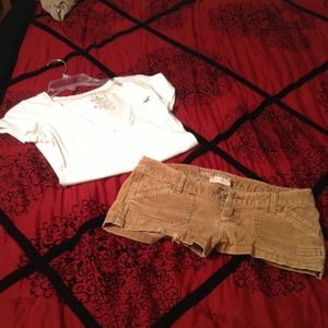 Brown corduroy type Hollister shorts