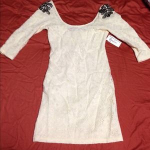 Ivory mini dress