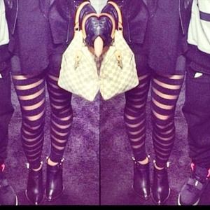 Black/Sheer leggings