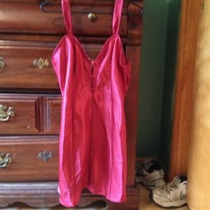 Red silk nighty