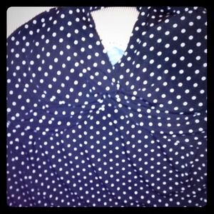 NWOT Size M blk&wht polka dot tie halter