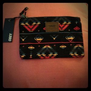 Obey zipper pouch new with tags *reserved**