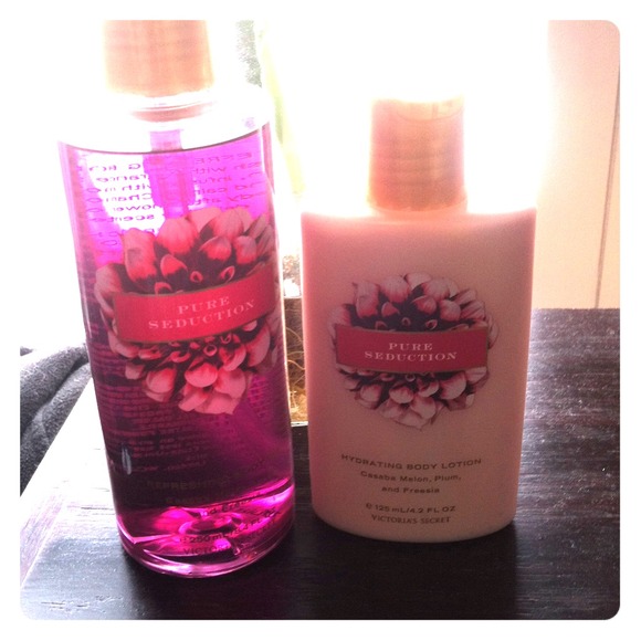 Pure seduction body spray and lotion