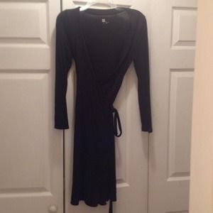 Gap wrap dress.  Black.