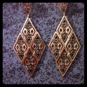 Beautiful gold & black earrings