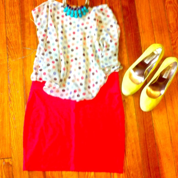 <<SOLD>>Orange mini skirt!!