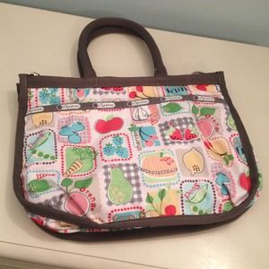 LeSportsac Lunch Tote with Fruit Pattern