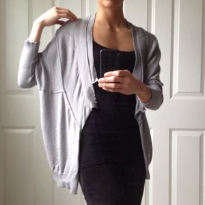Comfy casual gray knit cardigan
